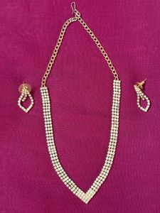 Price Drop | American Diamond Necklace Set