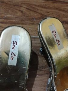 San Lee Beaded Heeled Slides