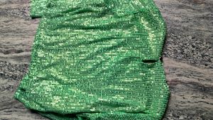 Vibrant Green Sequin Party Dress