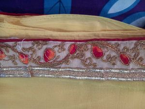 Elegant Yellow Saree with Border