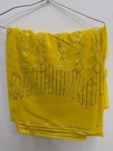 daily wear saree yellow