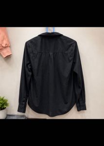 Classic Black Long-Sleeve Button-Up Shirt