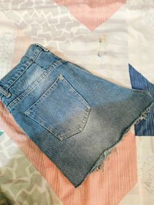 Distressed Denim Shorts