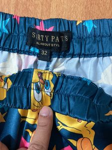 Printed Satin Night Wear
