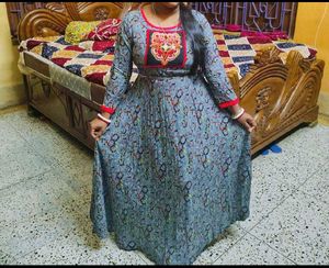 Beautiful Printed Anarkali Gown