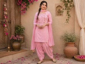 Pretty Pink Kurta with embroidery