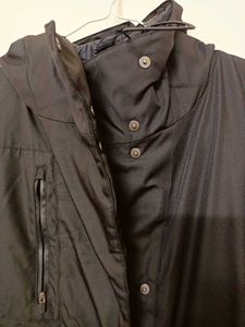 Long Black Hooded Winter Coat