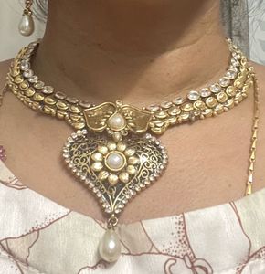 Pearl Drop Necklace And Earrings Set