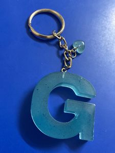 Resin G Letter Keychain Combo