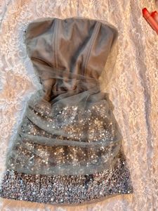 Sparkly Strapless Mini Dress
