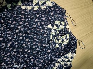 Elegant Navy Floral Maxi Dress