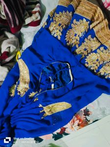 Women And Girls Blue Saree