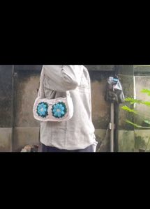 Handmade Crochet Flower Crossbody Bag