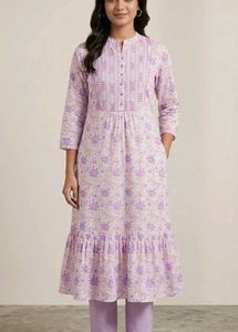 💜Lavender Floral Kurta