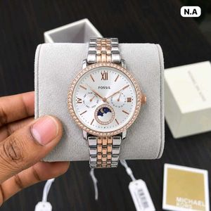 Fossil Two-Tone Moon Phase Watch
