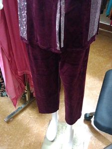 Party Wear Elegant Velvet Coord Set