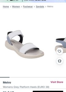 Metro Grey Platform Sandals