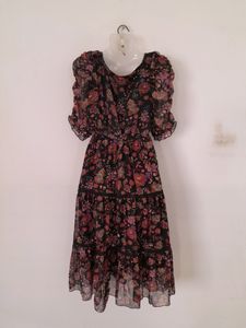 Boho Floral Midi Dress