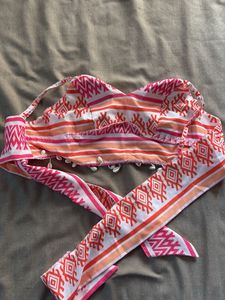 Boho Print Bikini Top with Shells