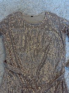 Sparkling Sequin Dress with Belt
