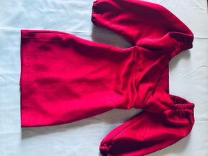 Vibrant Red Off-Shoulder Dress