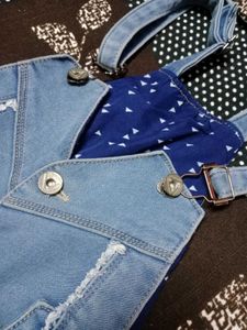 short dungaree denim for girls