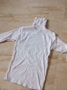 White Turtleneck Top