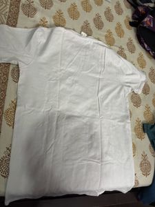 White Graphic Print Tee