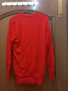 Red V-Neck Sweater