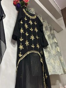 Embellished Black Kurta and sharara