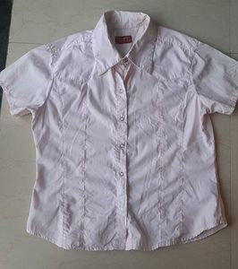 Light Pink Short Sleeve Button-Up Shirt