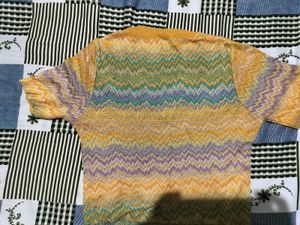 Vibrant Zigzag Knit Top