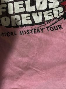 Pink Beatles "Strawberry Fields" Graphic Tee
