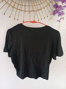 Cute strechable Black Crop Top
