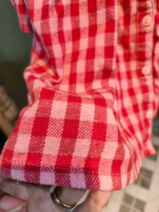 Red Riding Embroidery Woven Dress With
