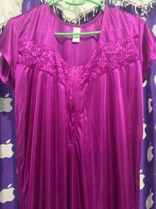 Women's Pink Satin Nightgown
