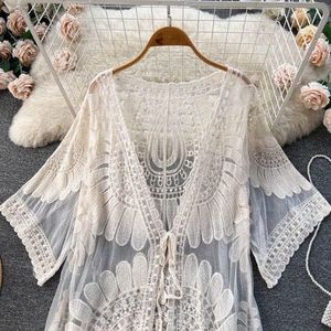 Mesh Lace Detail Cape
