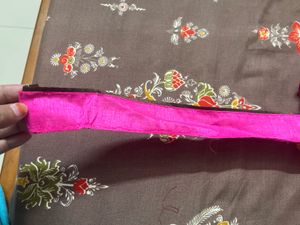 plain pink saree /lahengas lace