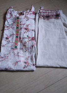 Floral Print Kurta and Pants Set