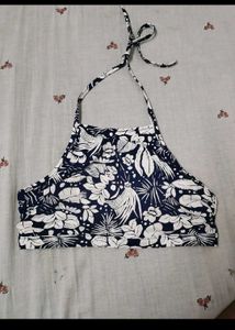 Floral Halterneck Bikini Top