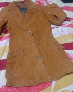 🎀Brown leather Suede Blazer🎀