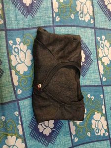 Dark Grey Cropped Blouse