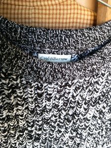 Imported Black &amp; White Knit Sweater