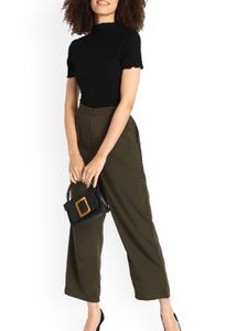 Olive Green Wide Leg Pants