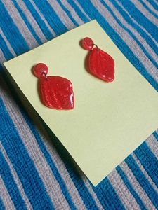 Red Dangle Earrings