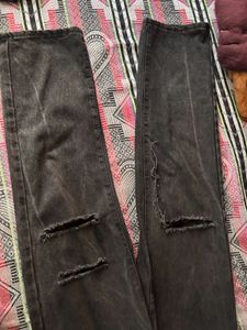 Charcoal Distressed Jeans