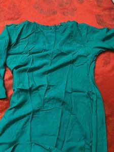 Teal Embroidered Kurta