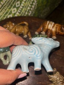 Vintage Ceramic Animal Figurines - Set of 9
