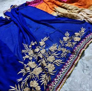 Vibrant Ombre Patterned Saree