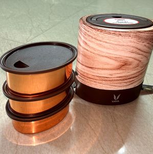 Brandnew Vaya Lunchbox|Wood Print|stainless Steel